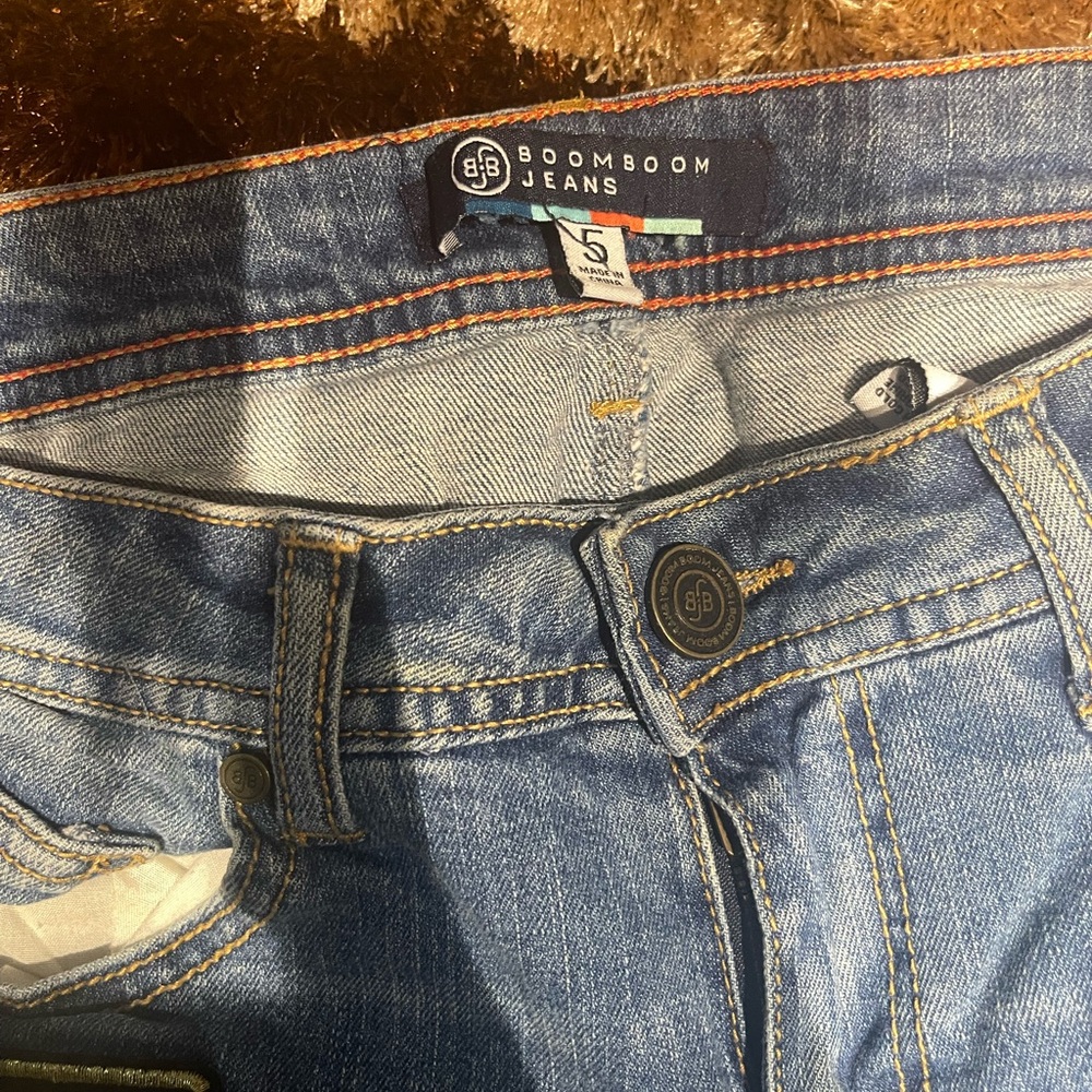 Boom Boom Jeans Blue Skinny Distressed Denim - Picture 3 of 4
